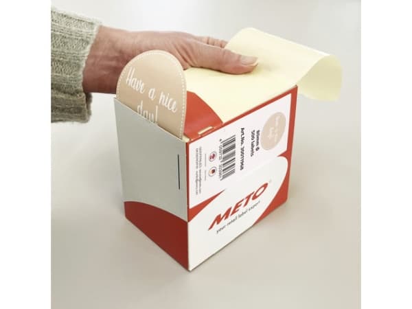 Forseglingsetiket MetoClosure Have a nice day! Ø80mm brun 500stk/rul