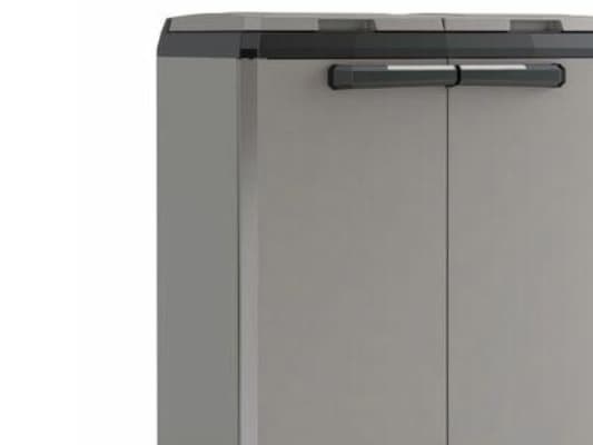 Keter Split Basic avfallssorteringsboks, grå og sort, 85 cm