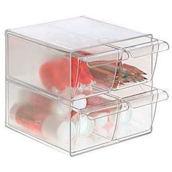 Multi-Purpose Organiser Archivo 2000 Transparent 19 x 15 x 15 cm Removable 4 Drawers