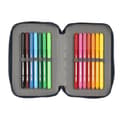 Miniatyrbillede 3 af 5: Double Pencil Case Munich Flash Navy Blue 12.5 x 19.5 x 4 cm (28 Pieces)