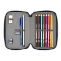Miniatyrbillede 4 af 5: Double Pencil Case Munich Flash Navy Blue 12.5 x 19.5 x 4 cm (28 Pieces)