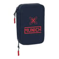 Miniatyrbillede 1 af 5: Double Pencil Case Munich Flash Navy Blue 12.5 x 19.5 x 4 cm (28 Pieces)
