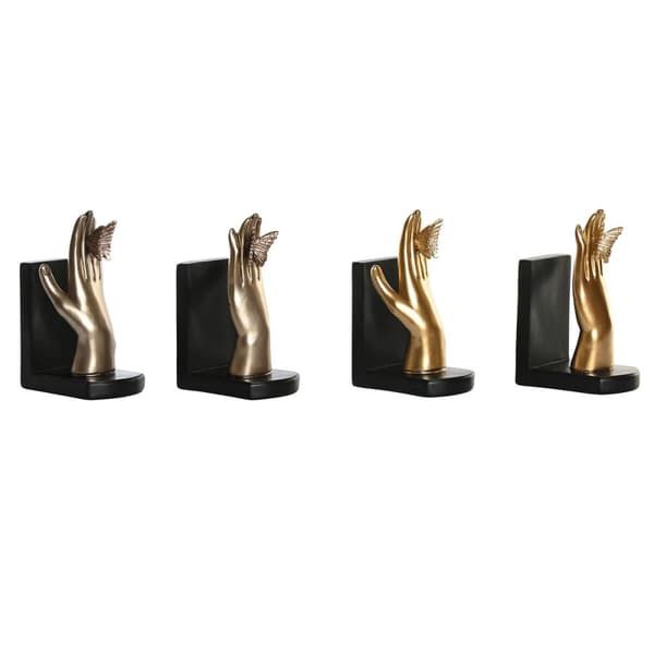 Bookend DKD Home Decor 22 x 8,5 x 17 cm Resin hands  (2 Units)
