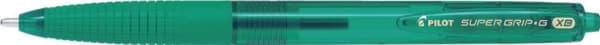 Pilot Super Grip G Retractable, Påfyllnadsbar, Grön