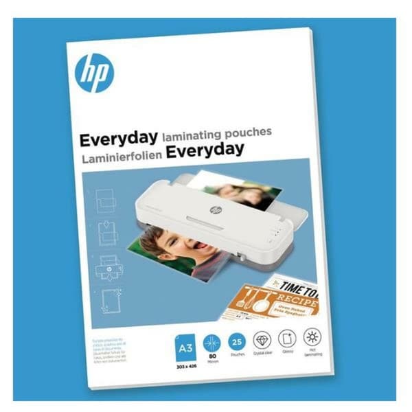 Laminating Sheets HP A3 (25 Units) hewlett