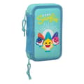 Miniatyrbillede 1 af 5: Double Pencil Case Baby Shark Surfing Blue White 12.5 x 19.5 x 4 cm (28 Pieces)