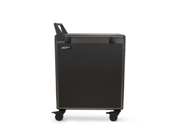 DICOTA - Vogn (kun lading) - robust - for 14 tablets / notebooks - låsbar - aluminium (etui), conpearl - sølv - utgang: AC 230 V