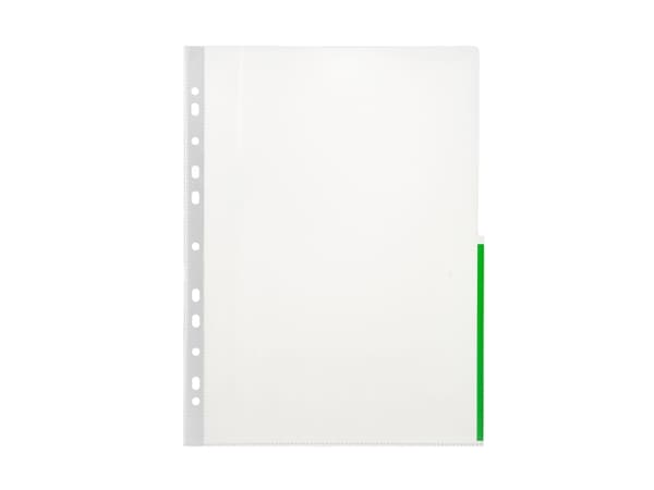 Signallomme A4 PP 105 micron grøn 100stk/pak