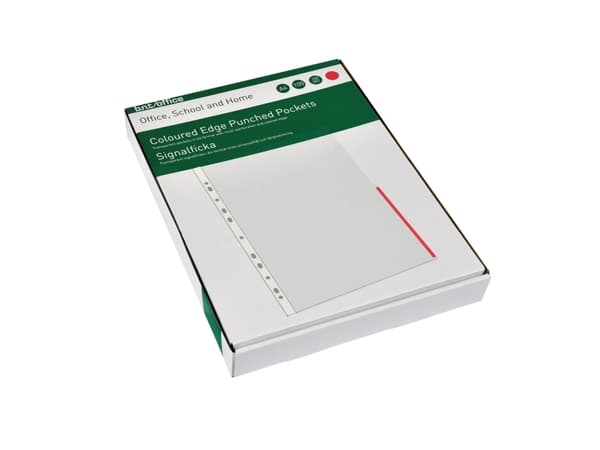Signallomme A4 PP 105 micron rød 100stk/pak