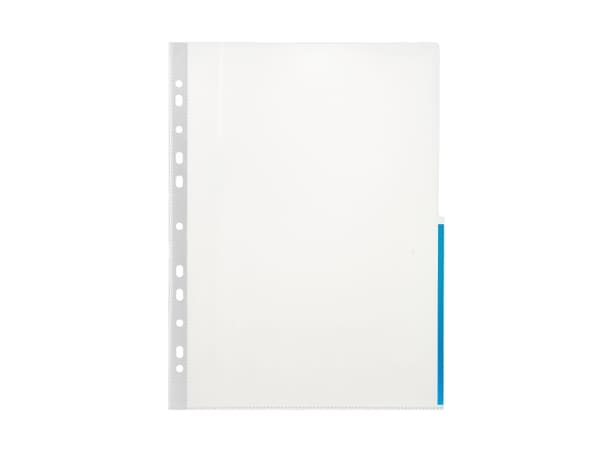 Signallomme A4 PP 105 micron blå 100stk/pak