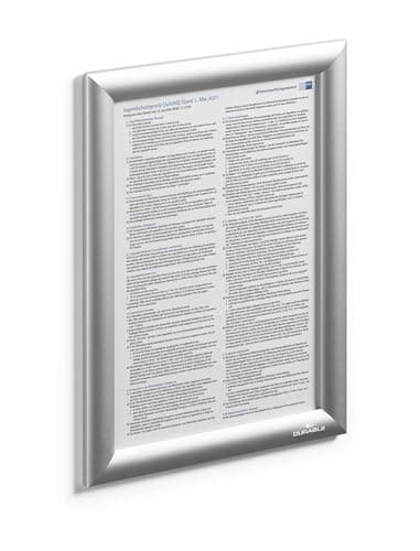 Holdbar 479623 vægramme 192 x 279 mm rektangel sølv aluminium (479623)