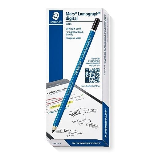 Staedtler Mars® Lumograph® digital klassisk digital pen med trykfølsom skrivespids, med præcis skrivespids blå (180 22-3)