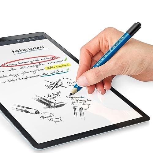 Staedtler Mars® Lumograph® digital jumbo digital penna med tryckkänslig skrivspets, med exakt skrivspets, raderknapp blå (180J 22-3)