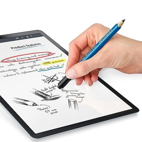 Staedtler Mars® Lumograph® digital jumbo digital penna med tryckkänslig skrivspets, med exakt skrivspets, raderknapp blå (180J 22-3)