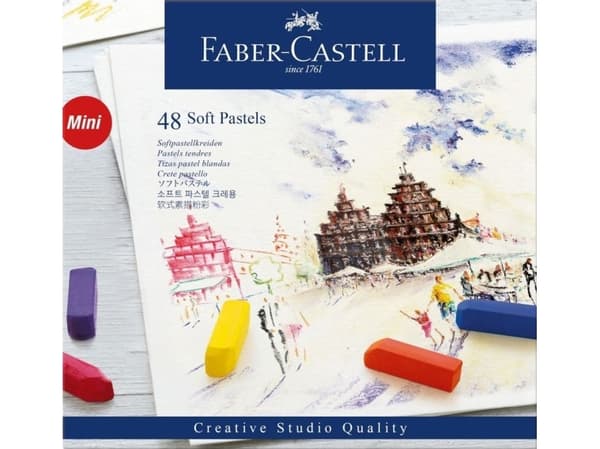 Faber-Castell Creative Studio Mini - Färgkrita - mjuk färgpenna - blandade färger (paket om 48)