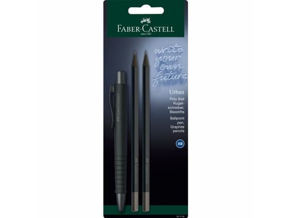 Faber-Castell 241124, Kulspetspenna, Grafitpenna, Svart, Rund, B, Blåsa