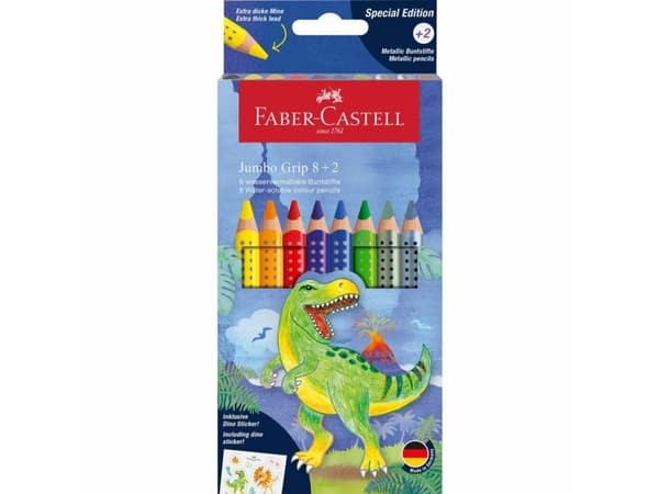 Faber-Castell Jumbo GRIP - Fargeblyant - dinosaur - ikke-permanent - jumbo (en pakke 10)