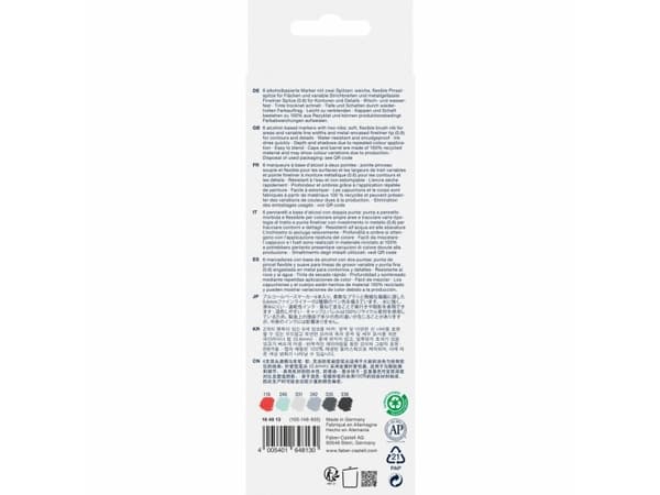 Faber-Castell 164813, Fin, Multifärg, Återvunnen plast, 0,6 mm, Låda av kartong, 6 styck