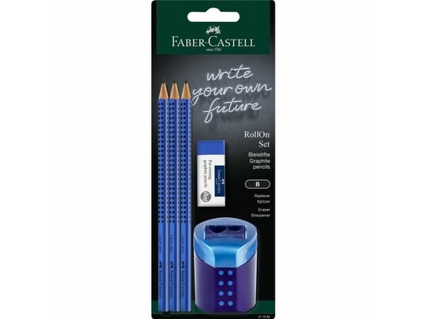 Faber-Castell 217083, B, Blå, Triangulær, Blister, 3 stykker