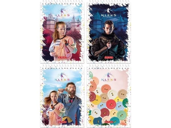 Spiral notatbok A7/40K kvadratisk Kleks (20 stk)