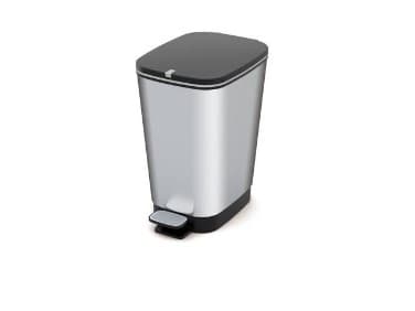 Curver CHIC BIN STYLE Abfallbehälter M [25L], silber 237544 Skraldespand Plastic Sølv 1 stk