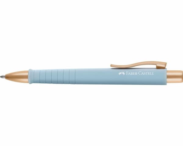 Faber-Castell 241186, Klips, Uttrykkbar kulepenn med hengefeste, Gjenfyllbar, Blå, 1 stykker, Ekstra fet