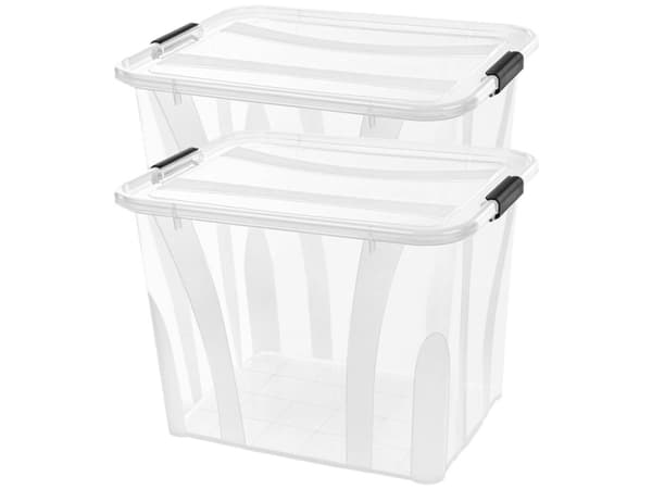 Siena HOME Arkivopbevaringsboks Anzio Transparent 55 l (B x H x T) 510 x 372 x 385 mm 2 stk