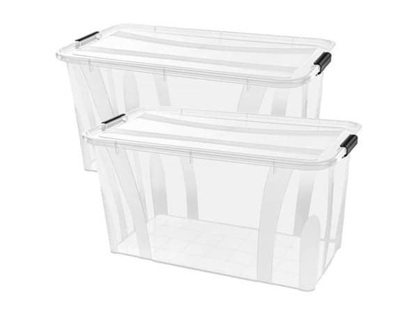 Siena HOME Arkiston säilytyslaatikko Anzio Transparent 32 l (L x K x S) 510 x 230 x 385 mm 2 kpl