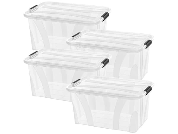 Siena HOME Arkiston säilytyslaatikko Anzio Transparent 14 l (L x K x S) 385 x 185 x 254 mm 4 kpl