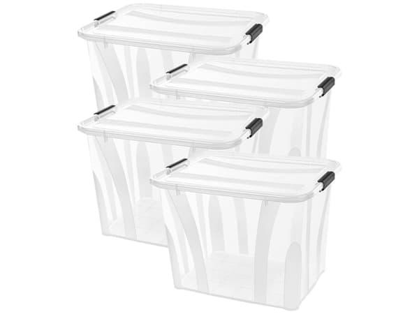 Siena HOME Arkivopbevaringsboks Anzio Transparent 55 l (B x H x T) 510 x 372 x 385 mm 4 stk