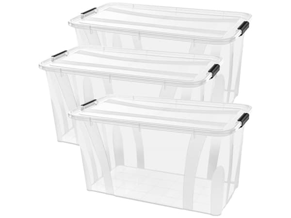 Siena HOME Arkiston säilytyslaatikko Anzio Transparent 32 l (L x K x S) 510 x 230 x 385 mm 3 kpl