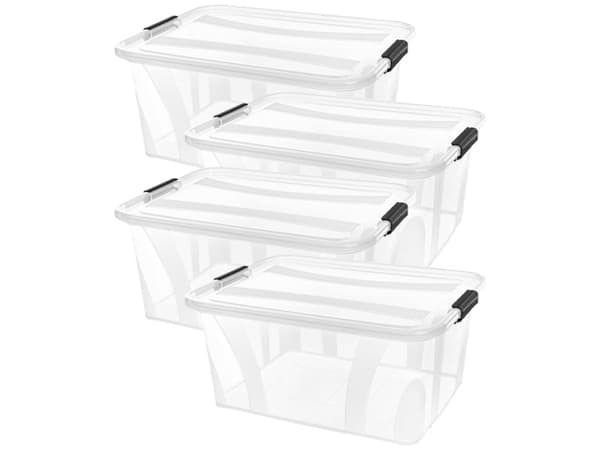 Siena HOME Tiedoston säilytyslaatikko Anzio Transparent 21 l (L x K x S) 510 x 148 x 385 mm 4 kpl