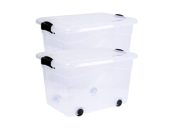 Siena HOME Tiedoston säilytyslaatikko Anzio Transparent 20 l (L x K x S) 450 x 250 x 335 mm 2 kpl