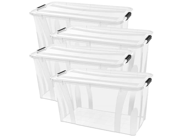 Siena HOME Arkivopbevaringsboks Anzio Transparent 32 l (B x H x T) 510 x 230 x 385 mm 4 stk