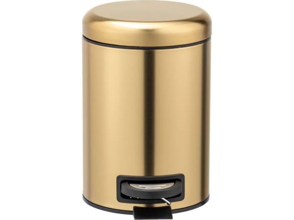 Wenko pedal papperskorg 3L guld (50764)
