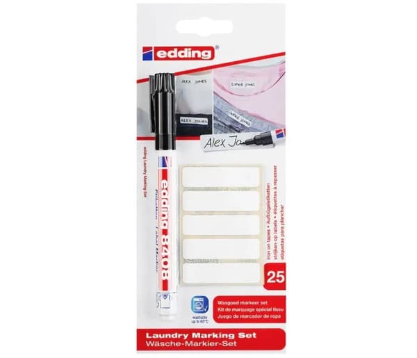 Edding 8408, Sort, Pensel tupp, Sort, Rød, Hvit, 0,75 mm, CE, Fotoark kartong, Glass, Metall, Papir, Plast
