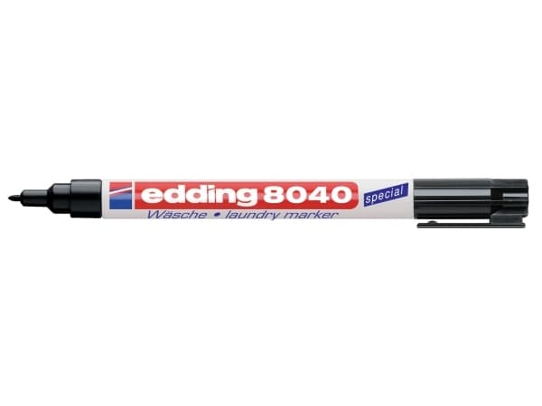 Edding Laundry marker - Tøj pen - tåler kogevask - sort