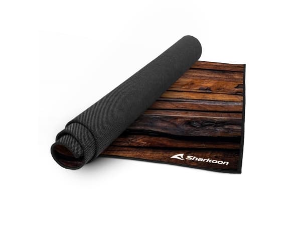 Sharkoon SKILLER SFM12 Wood - Stolmatta för gaming - rektangulär - 140 x 100 cm - brun