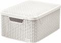 Miniatyrbild 1 av 2: Curver RATTAN Style M Creme korg med lock (46818)
