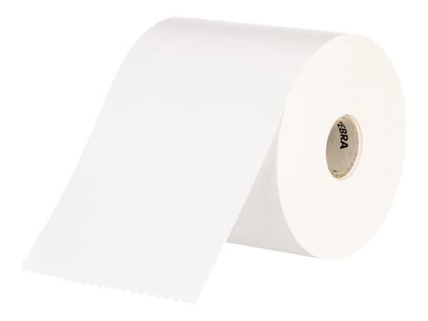 Zebra Zeroliner 1000D - Papir - permanet adhesiv - Roll A6 (10.5 cm x 100 m) 8 rull(er) boks - sammenhengende etiketter
