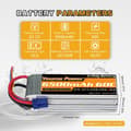 Miniatyrbillede 3 af 5: LiPo Batteri, Høj Kapacitet, Flere Forbindelser, 6s 6500mAh 60c Xt90
