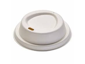 Drikkelåg Bagasse Ø90xH30mm Til Kaffebæger Natur,50 stk/ps - (50 stk.)