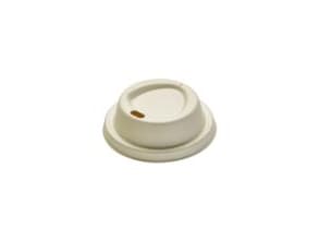 Drikkelåg Bagasse Ø80xH25mm Til Kaffebæger Natur,20 ps x 50 stk/krt