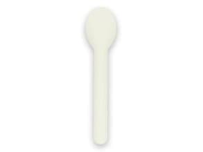 Spiseske Verive 157mm hårdt papir kraftig FSC bionedbrydelig glat overflade hvid,100 stk/ps - (100 stk.)