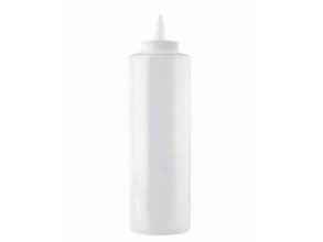 Plastflaska 700ml B7xH26cm med pip/skruvkork Klar, 12 st/krt