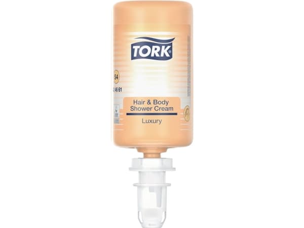 Badesæbe Flydende Tork Luksus Hair & Body 1000ml Ecolabel m Parfume til S4 disp,6 fl x 1 ltr/krt