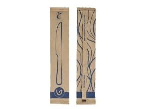 Kniv Enkeltpakket Verive L165mm Træ Natur,10 pk x 100 stk/krt