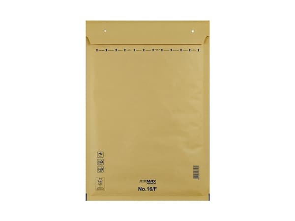 Kupla pussi Airmax 240x350mm ruskea nro 16/F sisäinen 220x340mm 100kpl/pakkaus