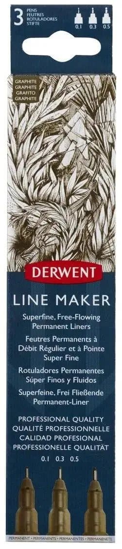 Derwent Line Maker Graphite grey 3 stk. (0,1 0,3 0,5)