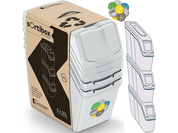 Prosperplast SHIT BOX 20 L SORTIBOX KIT 3 kpl